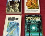 4 Isaac Asimov Paperbacks Foundation 2nd Foundation &amp; Earth Foundation Edge - $14.84