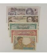 European 5-Notes Currency Lot France &amp; Belgium Francs &amp; Austria Schilling - $962.33 MXN