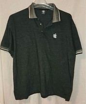 VTG Silver Apple Computer Logo Polo Shirt Houston Overseas Imports Mens ... - $27.99