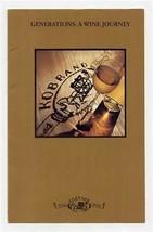 Ritz Carlton Chicago Generations A Wine Journey Menu 1996 Illinois Kobrand - £29.59 GBP