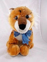 Cuddle Wit Tiger Plush 11 Inch Blue Ribbon Bow Stuffed Animal toy - $10.95