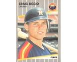 1989 Fleer #353 Craig Biggio RC Rookie Card Houston Astros ⚾ - £0.70 GBP