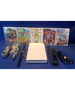 Nintendo Wii Gaming Console Bundle Gamecube Compatible White RVL-001 + 5... - $186.99