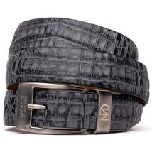 Riccardo Genuine Exotic Caiman Fuscus-belly Belt Gray image 2