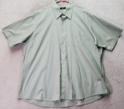 Club Room Shirt Men Size 2XL Green Regular Fit Short Sleeve Collared Botton Down - £12.65 GBP