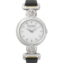 Versus VSPOL3018 Women&#39;s Black Leather Strap Watches - $101.99