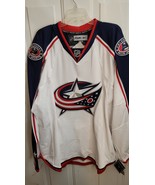 CCM AUTHENTIC NHL TEAM JERSEY COLUMBUS BLUE JACKETS WHITE SIZE 60 - $108.89