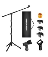 Microphone Stand, Tripod Boom Arm Floor Mic Stand Height Adjustable Heav... - £39.37 GBP