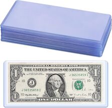 15Pack Hard Plastic Clear Money Holder Bill Money Top-Load Sleeves Displ... - $16.14