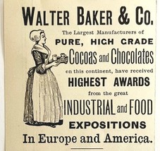 Walter Baker Cocoa Chocolates 1894 Advertisement Victorian Exposition AD... - $376.75 MXN