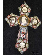 Vintage Papal micro mosaic cross - crucifix PAUL VI , 1975, Rare - £266.76 GBP