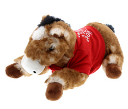 I Love You Plush Lying Brown Horse - Cute Animal With Shirt - 10.5 Inch - £32.06 GBP