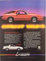 1986 Print Ad The New Chrysler Laser XT Sporty 2-Door Cars - $20.44