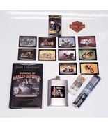HARLEY-DAVIDSON LOT 12ft Wallpaper Border, Signed Book, Cards, Flask, Sh... - $1,040.10 MXN