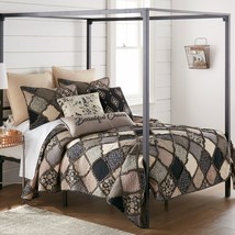 Donna Sharp Lexington Rag Quilt **QUEEN** 3-Piece Set Country Farmhouse Gray New - £296.38 GBP