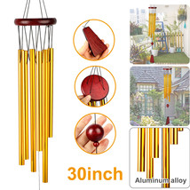 Large 6 Tubes Windchime Chapel Bells Wind Chimes Outdoor Garden Home Decor 30In - £14.91 GBP