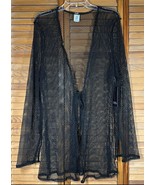 No Boundaries Womens Black Tie Front Side Slit Mesh Swim Cover Up Sz XXL... - $272.68 MXN