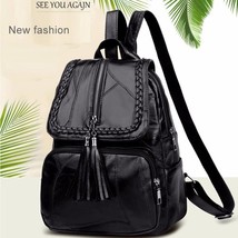 Fashion Women&#39;s Simple Backpack Travel Soft PU Leather Handbag  Bags for Women G - £51.15 GBP