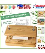 Unique Tofu Strainer and Drip Tray - Sustainable Bamboo Press for Flavor... - $849.12 MXN