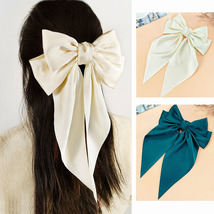 Large Fabric Butterfly Bow Hair Clip in Chic Colors - £4.32 GBP
