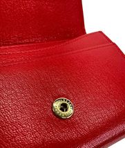 Mulberry Red Textured Leather Envelope Flap Wallet Clutch Women image 9