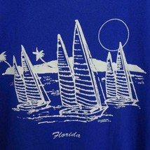 Florida Souvenir TShirt Mens Size XL Blue 50/50 Single Stitch USA Vintag... - £13.32 GBP