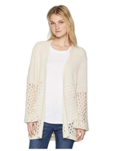 NEW Rip Curl Junior&#39;s Oasis Cardigan, Vanilla Van, Large White Cotton Blend  - $39.59