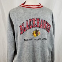 Logo Athletic Chicago Blackhawks Sweatshirt Pullover XXL Gray Embroidered NHL - $15.99