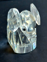 Swarovski Silver Crystal Baby Elephant Figurine With Metal Tail In Swaro... - $49.50