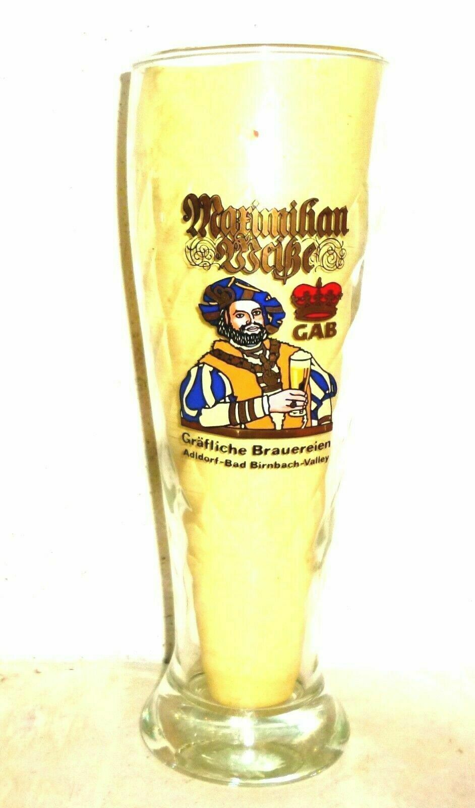 Graf Arco Brau Adldorf Valley Weisse Weizen German Beer Glass - $9.50