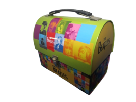 2003 Vandor Collectible Tin Lunchbox The Beatles Dome Tin Tote 8&quot; x 8&quot; - $24.75