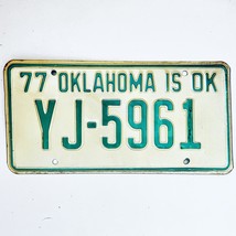 1977 United States Oklahoma Oklahoma County Passenger License Plate YJ-5961 - €11,20 EUR