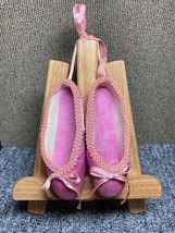 Vintage Ceramic Cloth Covered Decorative Ballet Slippers Pink Ballerina  4&quot; - £9.39 GBP