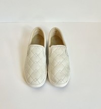 UGG Shoes Womens Size 8 Fierce Deco White Leather Quilted Top Slip On Sneakers - £22.56 GBP