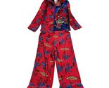 VTG Kids Marvel Spiderman Pajama Set Red Blue Long Sleeve Pants Size 4 F... - $24.75