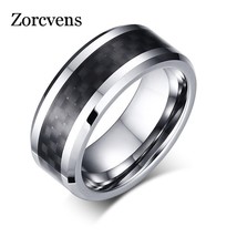 2021 New Top Quality Tungsten Carbide Ring for Men Middle Carbon Fiber Fashion M - £14.93 GBP