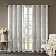 Sun Smart Bentley Total Blackout Curtains Window, Ogee Knitted Jacquard,, Ivory - £35.40 GBP