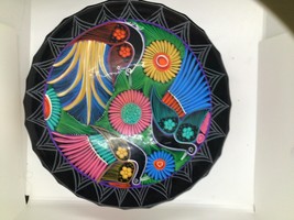 VTG MEXICAN TALAVERA POTTERY KITCHEN SERVING BOWL SALAD PLATTER 12&quot;X12&quot;X 3&quot; - $21.78