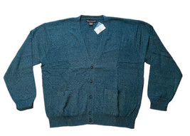Liberty Sweater Large Dad Grandpa with Pockets Cardigan Button Up 100% Cotton - £10.66 GBP