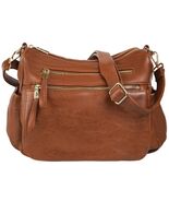 KOGTLA Women's Crossbody Shoulder Bag Travel Satchel Brown Multi Pockets - €28,81 EUR KOGTLA Women's Crossbody Shoulder Bag Travel Satchel Brown Multi Pockets - €28,81 EUR