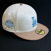 New Era 59fifty LA Dodgers Fitted Size 7 5/8 Sky/Beige Limited Editon Cap - £86.81 GBP