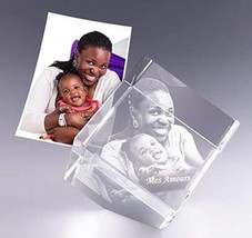 Personalized 3D Engraved Diamond Crystal Photo Gift - £131.15 GBP