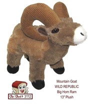Mountain Goat Wild Republic Big Horn Ram 13 Inch Plush Toy - £11.94 GBP
