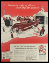 1941 Texaco Dealers Sky Chief Gasoline Vintage Print Ad - $14.20