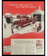 1941 Texaco Dealers Sky Chief Gasoline Vintage Print Ad - £11.18 GBP