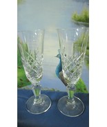 STUART CRYSTAL Compatible with ENGLAND PAIR OF CHESTER WINE GLASSES MADE... - $104.85