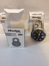 Master Lock 1 Standard Dial Combination PadLock Black locker toolbox NIP - $12.51