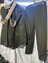 Soviet Bulgarian Communist Army Uniform Officer Captain w/ Pants, Shirt and Belt - $197.99