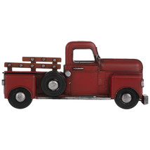 Red Pickup Truck Metal Wall Decoration Home Office Decor Man Cave - £20.43 GBP