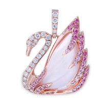 Swarovski Faithful Swan Pendant, Pink with chain - $2,340.00